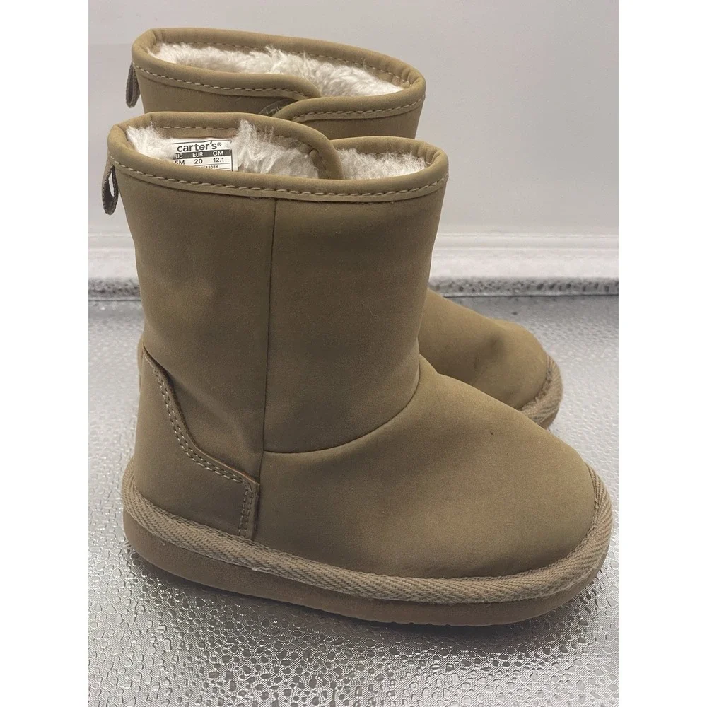 Girl Infant  Size 5 Chestnut Uppers‎ BOOTS  Faux Fur Target
